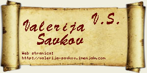 Valerija Savkov vizit kartica